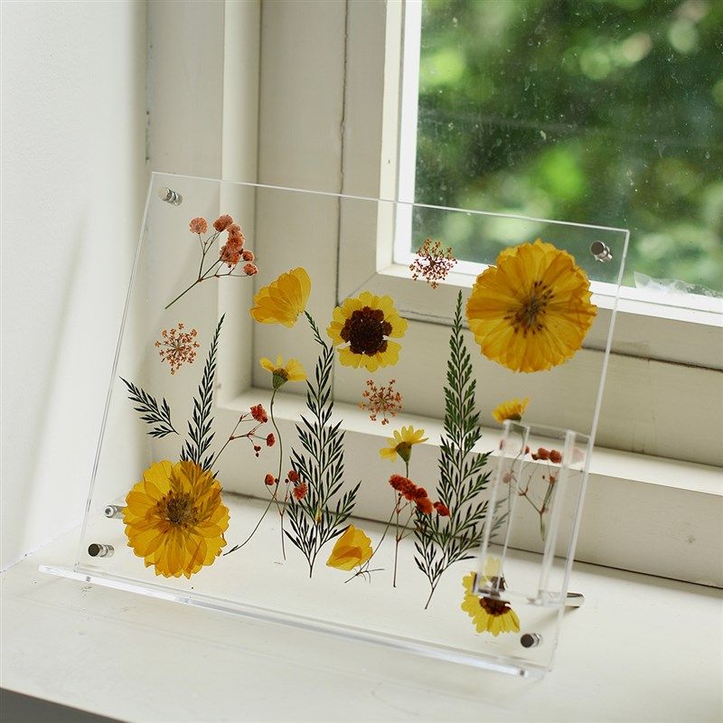 花艺沙龙企业团建文艺压克力押花笔筒展示架教师节礼物diy材料包,鲜花速递/花卉仿真/绿植园艺,永生花,淘宝优惠券,粉丝福利购,淘宝优惠卷