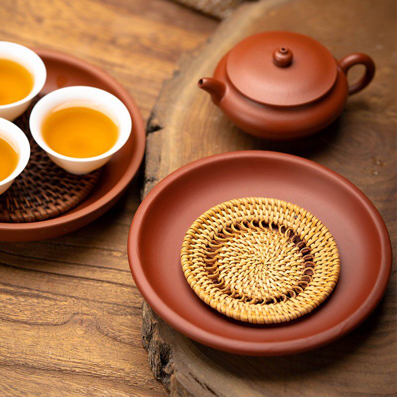 手工手拉壶承 原矿朱泥干泡台茶壶托盘底座紫砂壶壶垫壶托养壶垫