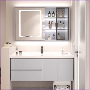 115扫地机器人基站洗漱台 105 陶瓷一体盆浴室柜65CM75厘米85