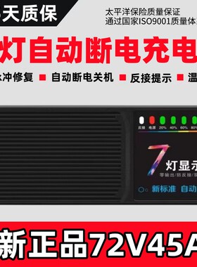72V45AH自动断电智能脉冲电动车电瓶充电器72伏45安三轮电车通用