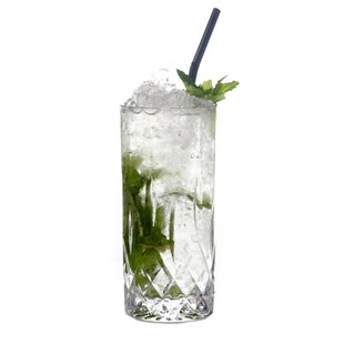 酒术 意大利进口刻花柯林杯海波杯 莫吉托鸡尾酒杯直身水杯果汁杯