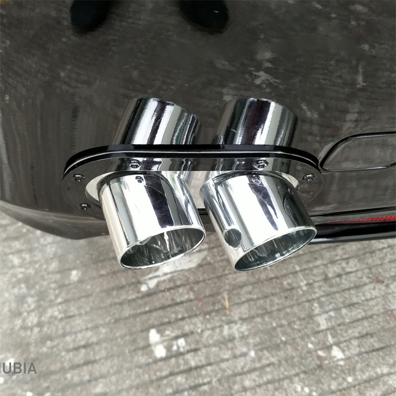 汽车仿排气管消声器防撞胶装饰条防追尾防擦条防刮保护防蹭贴通用