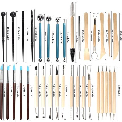 Pottery Clay Sculpting Tools Kit 8-61 Pcs/Set Ceramic Wax