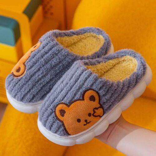 Winter Childrens Slippers 2024 New Kids Home Shoes Cute Ra