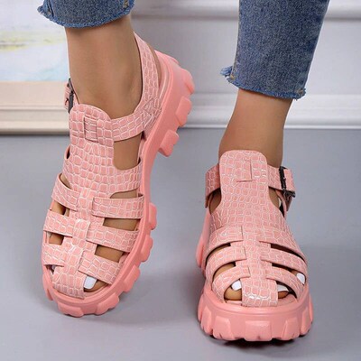 Summer Fashion Gladiator Women Narrow Band Cross-tied