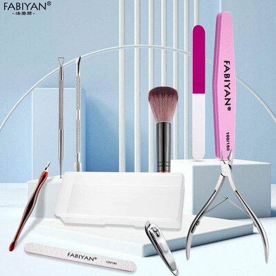10PCS Sanding Nail File Nail Art Buffer Salon Glitter Tools