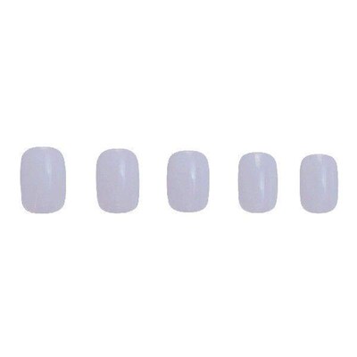 Solid Color Gray-Blue Press-on Nails Full Cover Natural