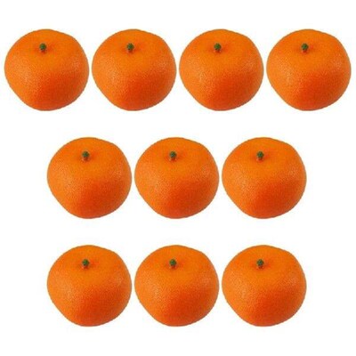 10Pcs Simulations Artificial Orange Decorative Fake Fruit