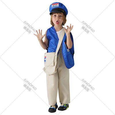 Childrens Day Boys Performance Costume Mailman Courier
