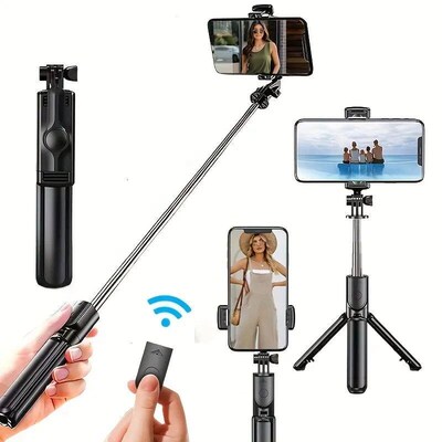 Expandable 3-in-1 Selfie  Tripod With Detachable BT Wireless