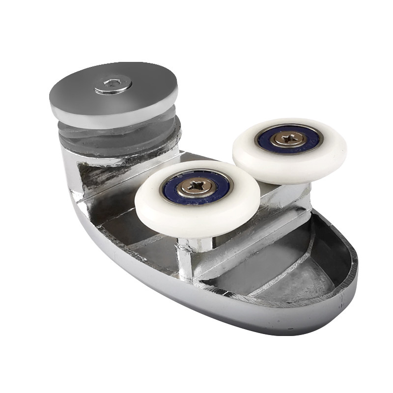 蛋形挂轮淋浴房移门推拉玻璃上挂轮浴室间平面一字隔断滑轮滚轮