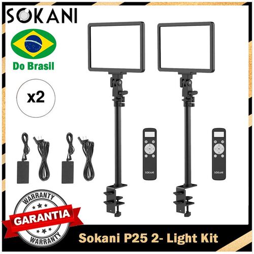 Sokani P25 2-Light Kit Dimmable LED Video Light Panel Fill L