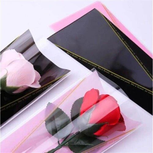 50pcs Cone Shape Flower Wrapping Bag Quality Plastic Single