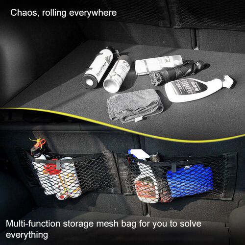 Car Back Rear Trunk Organizer Net Mesh Seat Elastic String M
