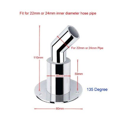 Stainless Steel 316 Thru Hull Exhaust Fitting Tube Pipe