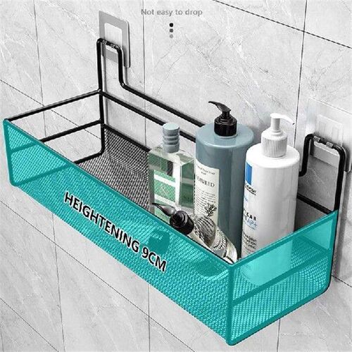 Black Wall-mounted Bathroom Shelf Shower Shampoo Rack