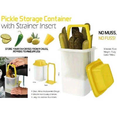 Reusable Pickle Jars With Strainer For Mess-Free Storage Of