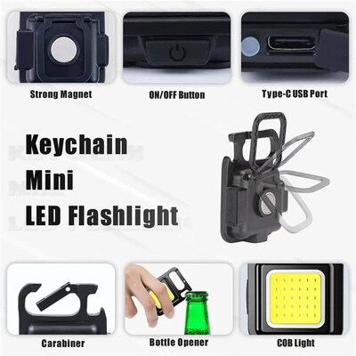 150mAh Mini LED Flashlight Work Light Portable Pocket Flashl