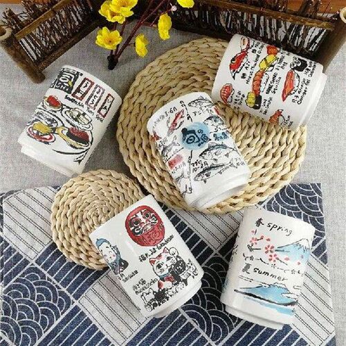 Japanese Impression Ceramic Mugs Creative 300ml Coffee Tea