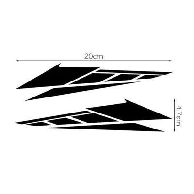 1 Pair Reflective Self-adhesive Motorcycle Tail Box Decals A