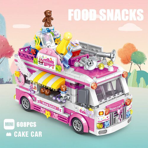City Friends Ice Cream Truck Sreet View Dining Car Mini Buil