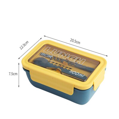 1100ml Microwave Lunch Box Portable 2 Layer Food Container H