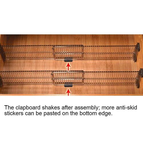 2pcs/set Adjustable Clapboard Drawer Divider Partition DIY D