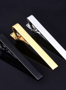 Tie Clip for Men Metal Copper Simple Bar Clasp Practical Nec