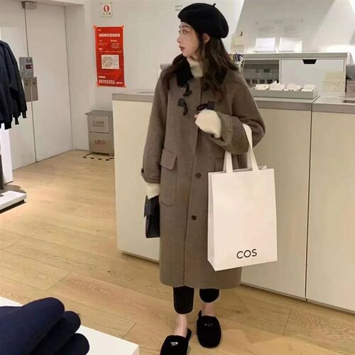 2023 New Wool Coat Coat Female Korean Version Loose Hepburn