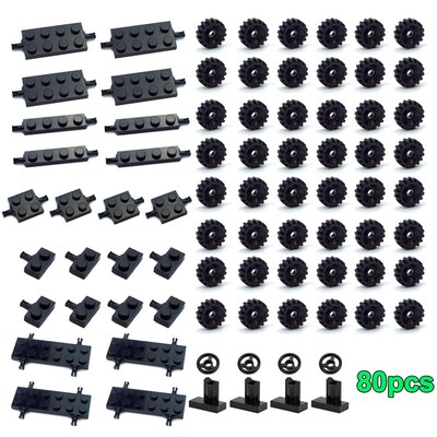 Wheel Axles Pack Car Tires DIY Models Shaft Plate Building B