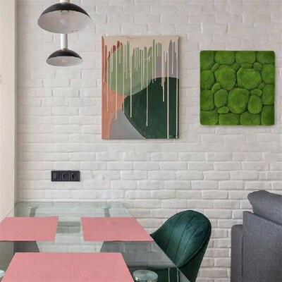 3pcs Artificial Moss Decorative Board Simulated Greenery