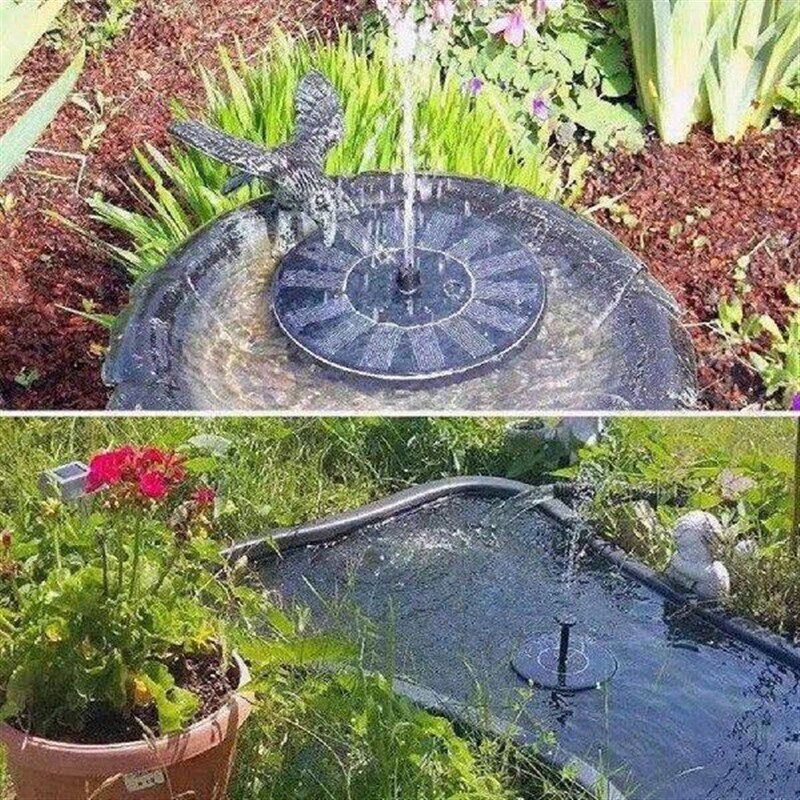 Mini Solar Water Fountain Pool Pond Waterfall Fountain - 实物图