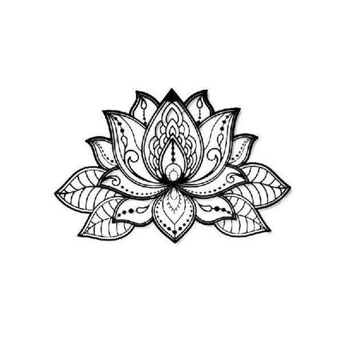 Black Color Lotus Flower Shaped Metal Wall Art Bedroom