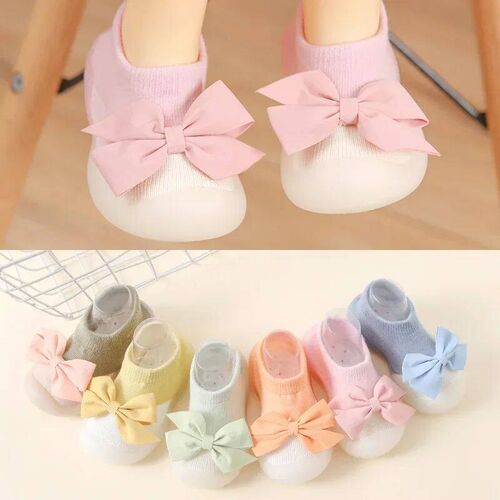 Newborn Baby Boy Shoes Embroidery Pattern Nonslip Floor Sock