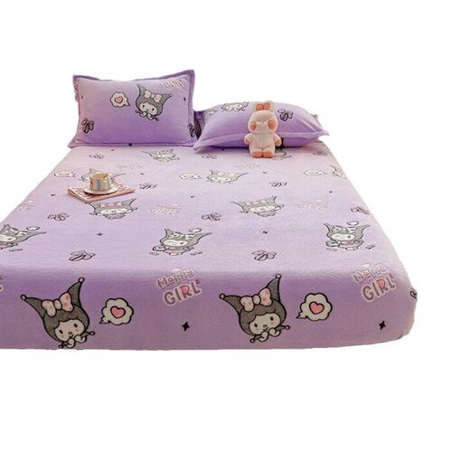 Thickened Snowflake Velvet Bed ver Three-piece Set Warm Simm