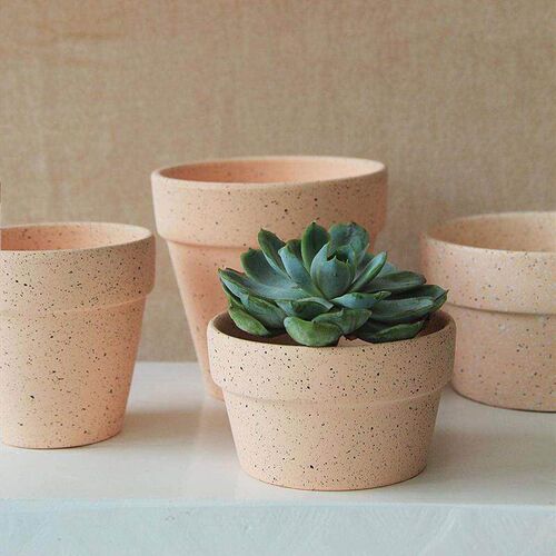 Desktop green plant red pottery pot large diameter clay pot