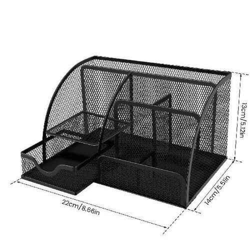 Mesh Desk Organizer Stainless Steel Table Stationary