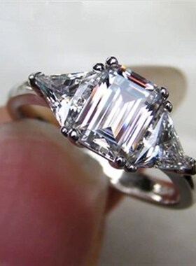 TR239 Luxury NSCD Synthetic  Gem Hot Celebrity Engagement Ri