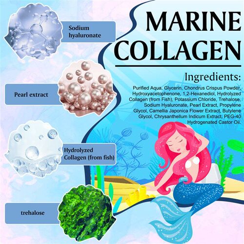 Under Eye Patches Pearl Eye Mask with Natural Marine Collage
