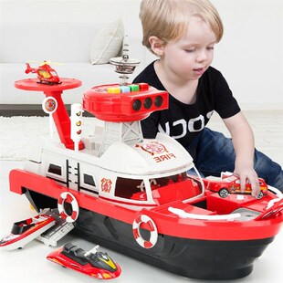 Kids Toys Simulation Track Inertia Boat Diecasts Vehicles Mu