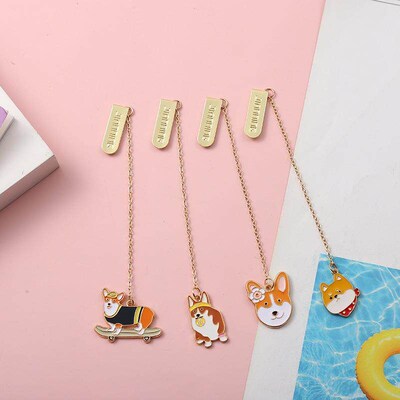 1X Cactus Otter Cat Panda Metal Pendant Bookmark Marker of P