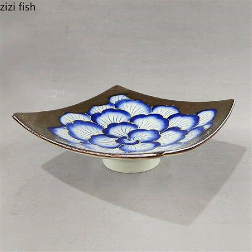 High Footed Ceramic Plate Tea Plate Dessert Plates Dim Sum