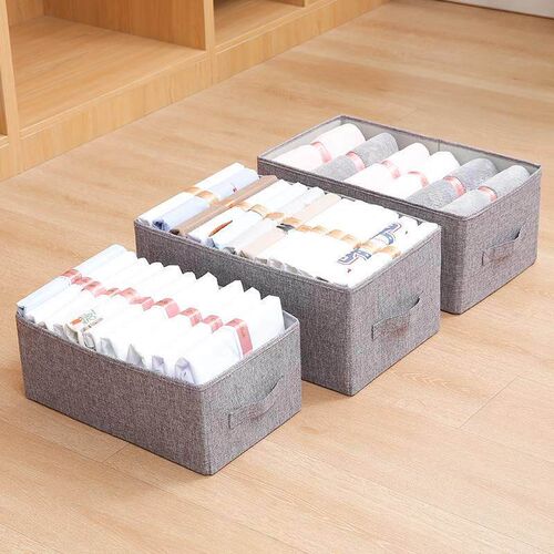 Basket desktop storage basket Storage frame cotton hemp stor