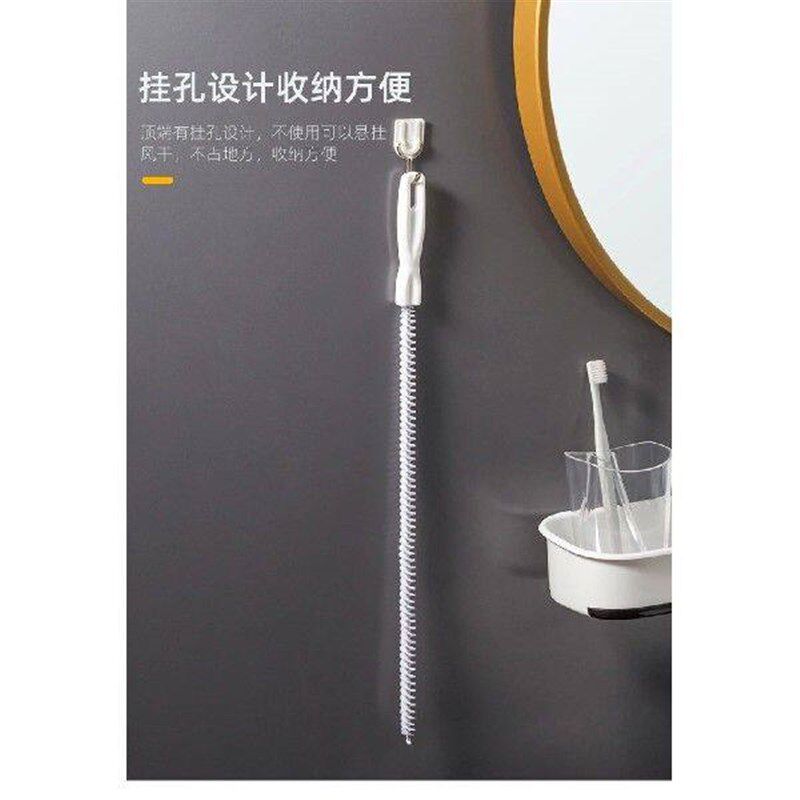 Pipe Dredging Brush Bathroom Hair Sewer Sink Cleaning Brush - 实物图