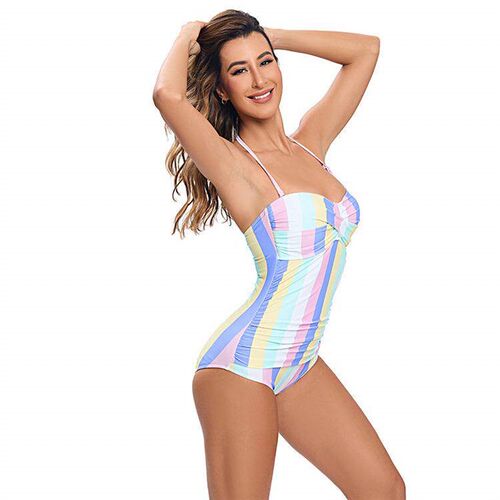 Hanging neck triangle one-piece swimsuit for women,