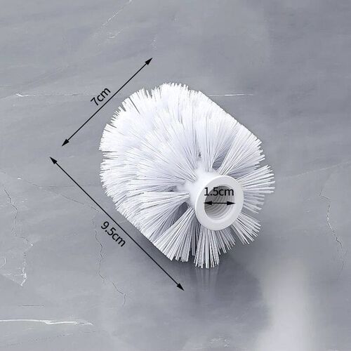 1 PC Replacement for Bathroom Cleaning Toilet Brush White an