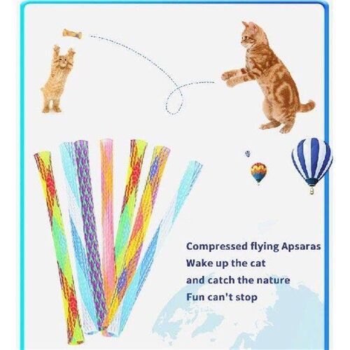 Cat Toys Colorful Spring Hose Kitten Grinding Claw