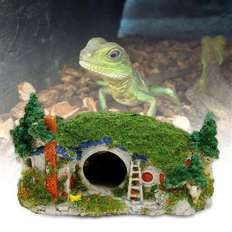 Reptile Fish Tank Decor Aquarium Ornament Shrimp Cave - 实物图