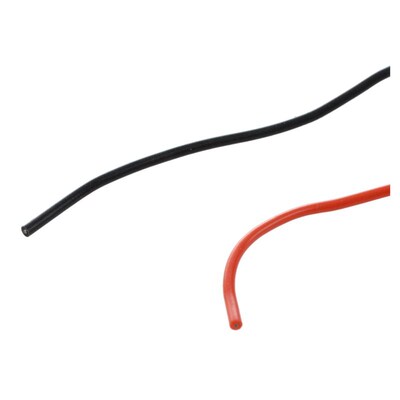 2x  24 Gauge AWG Silicone Rubber Wire Cable Red Black Flexib