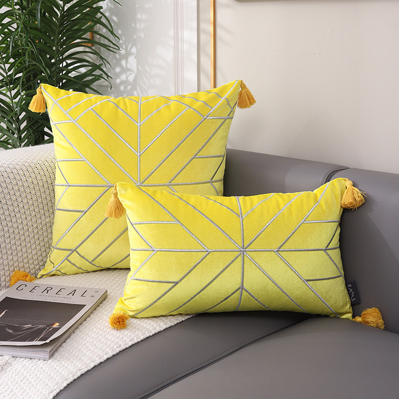 抱枕样板房客厅沙发靠枕丝绒刺绣床头靠背腰靠坐椅腰枕靠垫腰靠枕,居家布艺,靠垫/抱枕,淘宝优惠券,粉丝福利购,淘宝优惠卷